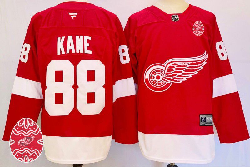 Men Detroit Red Wings #88 Kane Red Fanatics 2025 NHL Jersey style 1